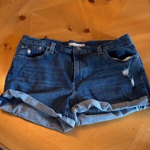 Levi's Dark Blue Jean Shorts